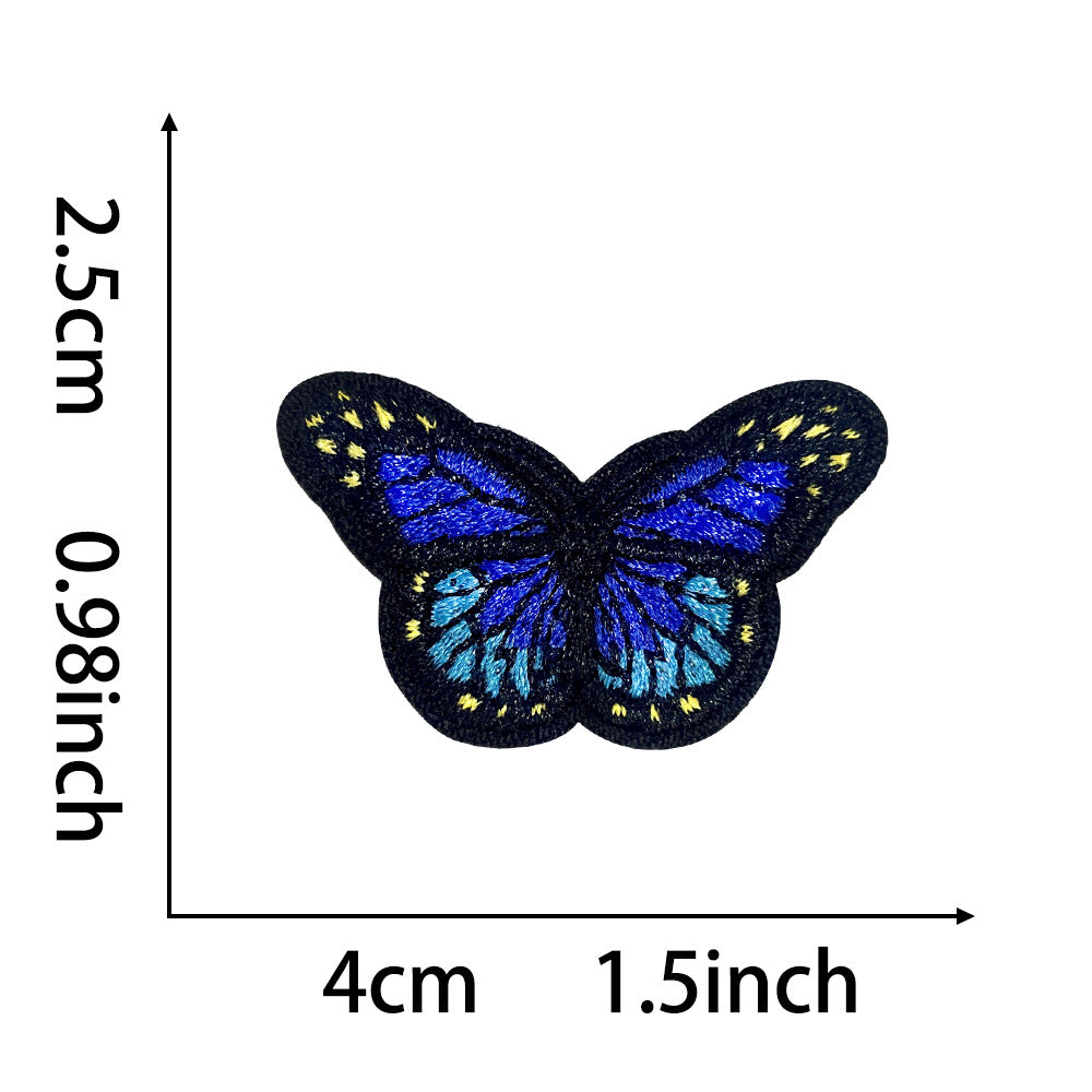 Wholesale Colorful embroidered butterfly patch